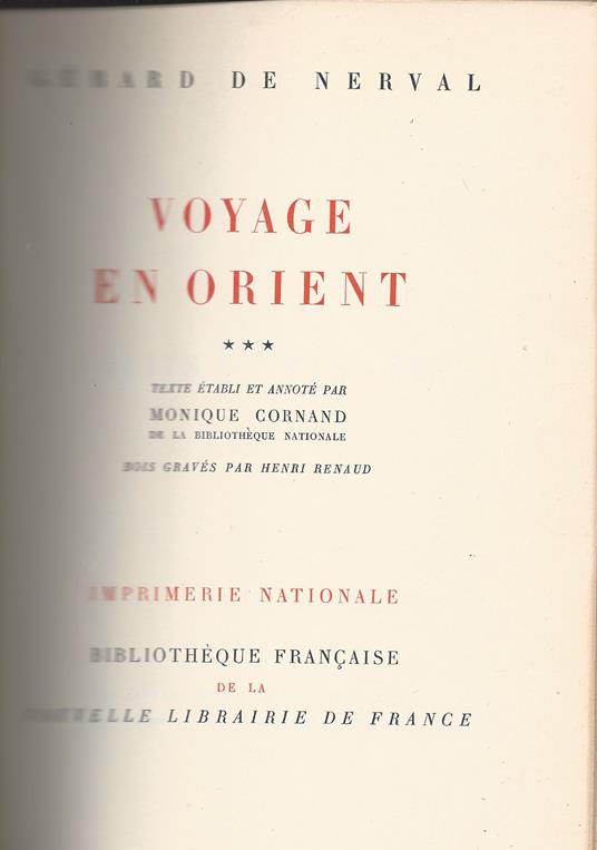 Voyage en Orient *** - Gérard de Nerval - copertina