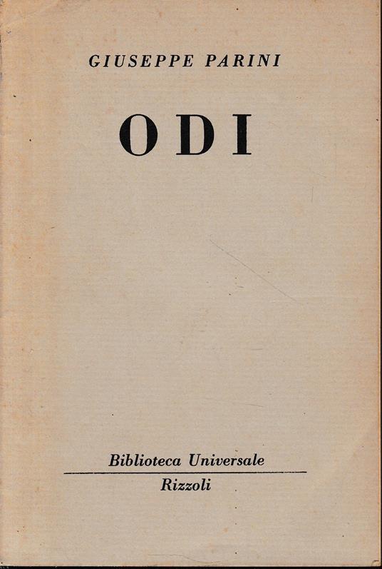 Odi - Giuseppe Parini - copertina