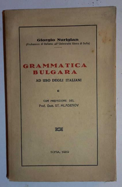 Grammatica Bulgara ad uso degli Italiani - copertina