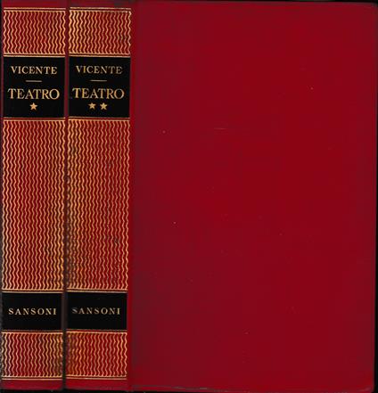 Teatro, due volumi - Gil Vicente - copertina