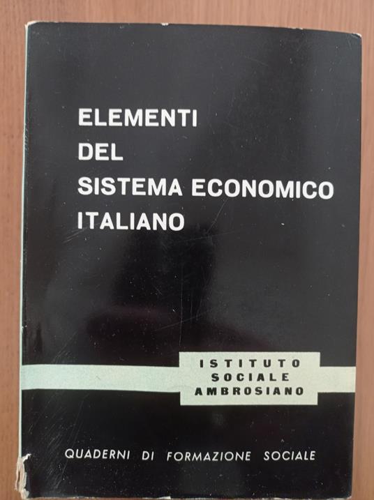 Elementi del sistema economico italiano - copertina