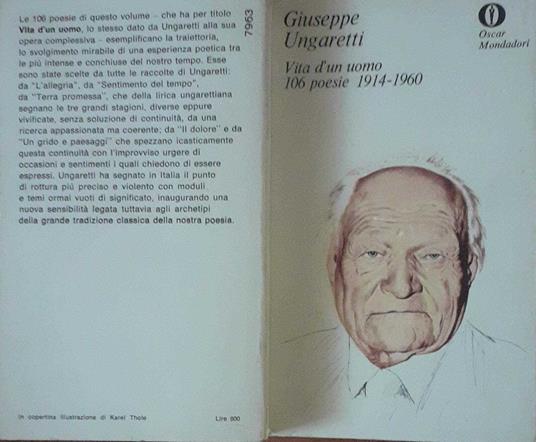 Vita d'un uomo 106 poesie 1914-1960 - Giuseppe Ungaretti - copertina