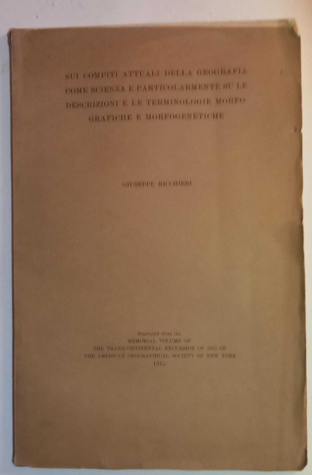 Sui compiti att.li della geog. come scienza e d.ni morfografiche e morfogenetiche