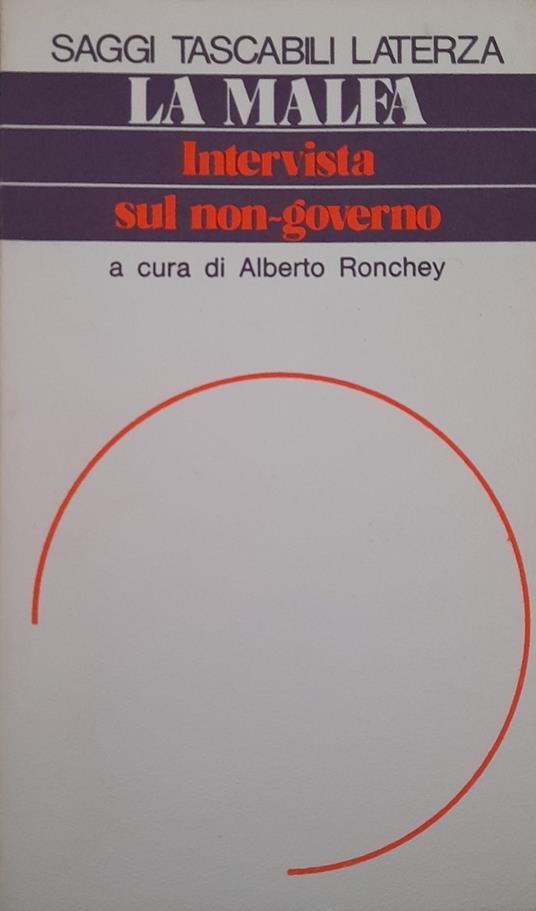 Intervista sul non-governo - Ugo La Malfa - copertina