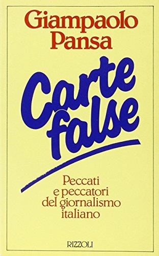 Carte false - Giampaolo Pansa - copertina