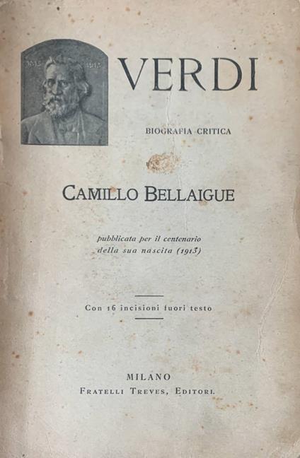 Verdi. Biografia critica - copertina