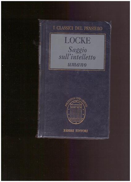 Saggio Sull'Intelletto Umano - John Locke - copertina