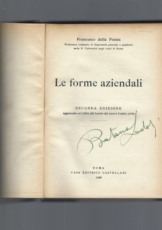 Forme Aziendali - Francesco O. Della Penna - copertina