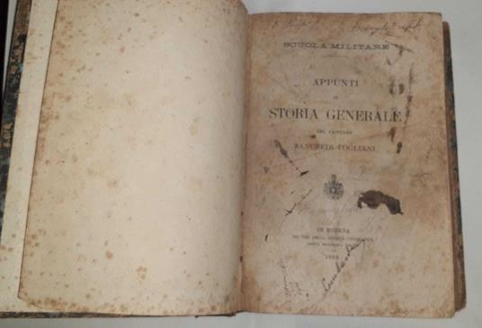 Appunti di storia generale del capitano Tancredi Fogliani - Tancredi Fogliani - copertina