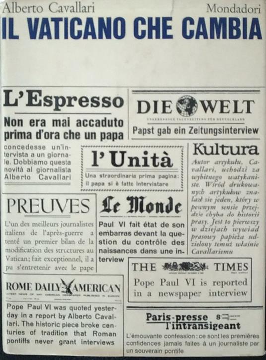 Il Vaticano che cambia - Alberto Cavallari - copertina