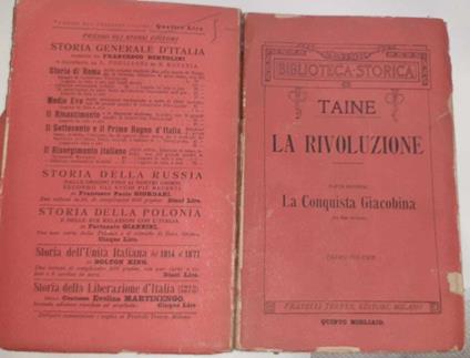 La Rivoluzione. Parte seconda: La Conquista Giacobina. Volume primo - Hippolyte Taine - copertina
