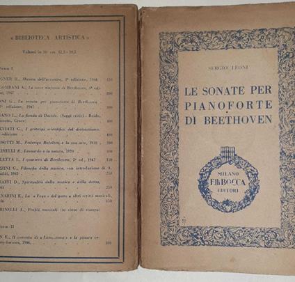 Le sonate per pianoforte di Beethoven - Sergio Leoni - copertina