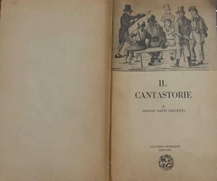 Il cantastorie - Giovan Santi Saccenti - copertina