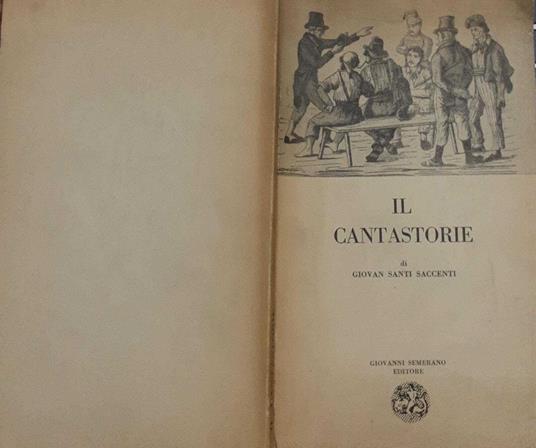 Il cantastorie - Giovan Santi Saccenti - copertina