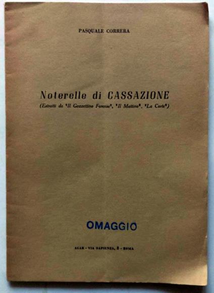 Noterelle di Cassazione - copertina