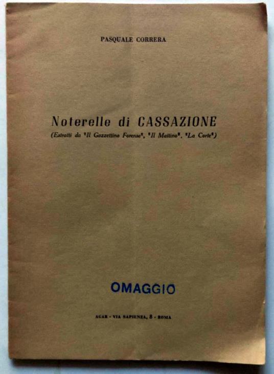 Noterelle di Cassazione - copertina