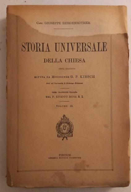 Storia universale della Chiesa. Volume II - Giuseppe Hergenröther - copertina