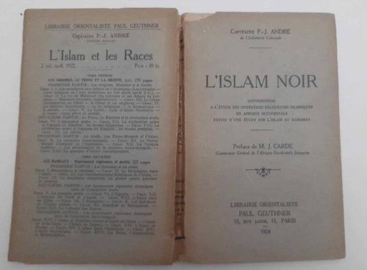 L' Islam noir - copertina