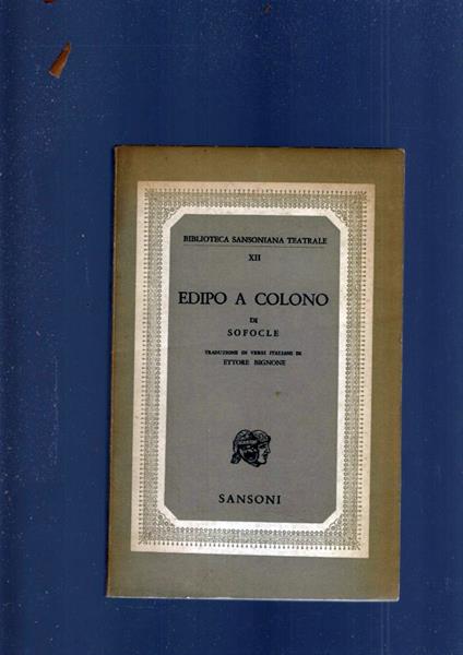 Edipo A Colono - Sofocle - copertina