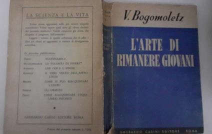 L' arte di rimanere giovani - Victor Bogomoletz - copertina