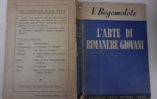 L' arte di rimanere giovani - Victor Bogomoletz - copertina