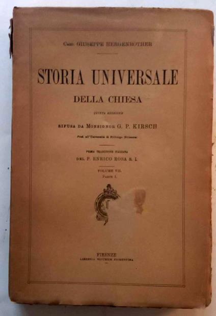 Storia Universale della Chiesa. Volume VII, parte I - Giuseppe Hergenröther - copertina