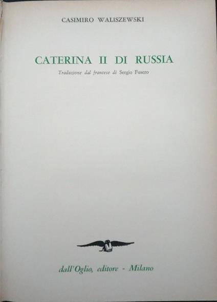 Caterina II di Russia - Casimiro Waliszewski - copertina