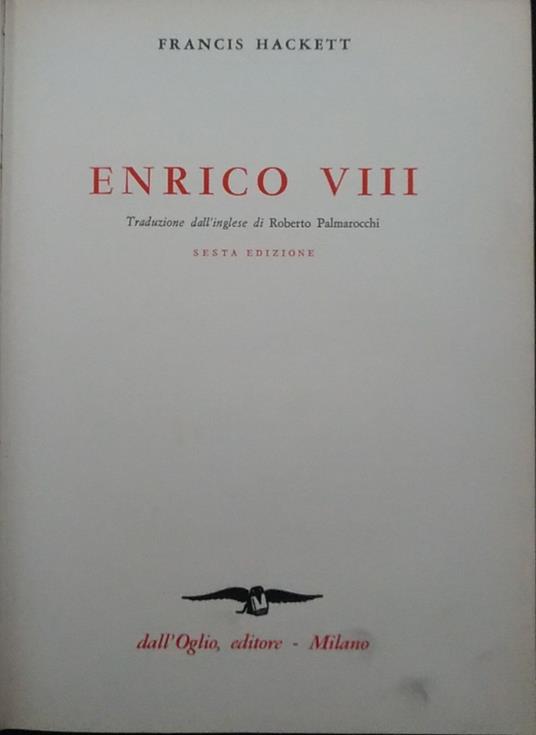 Enrico VIII - Francis Hackett - copertina
