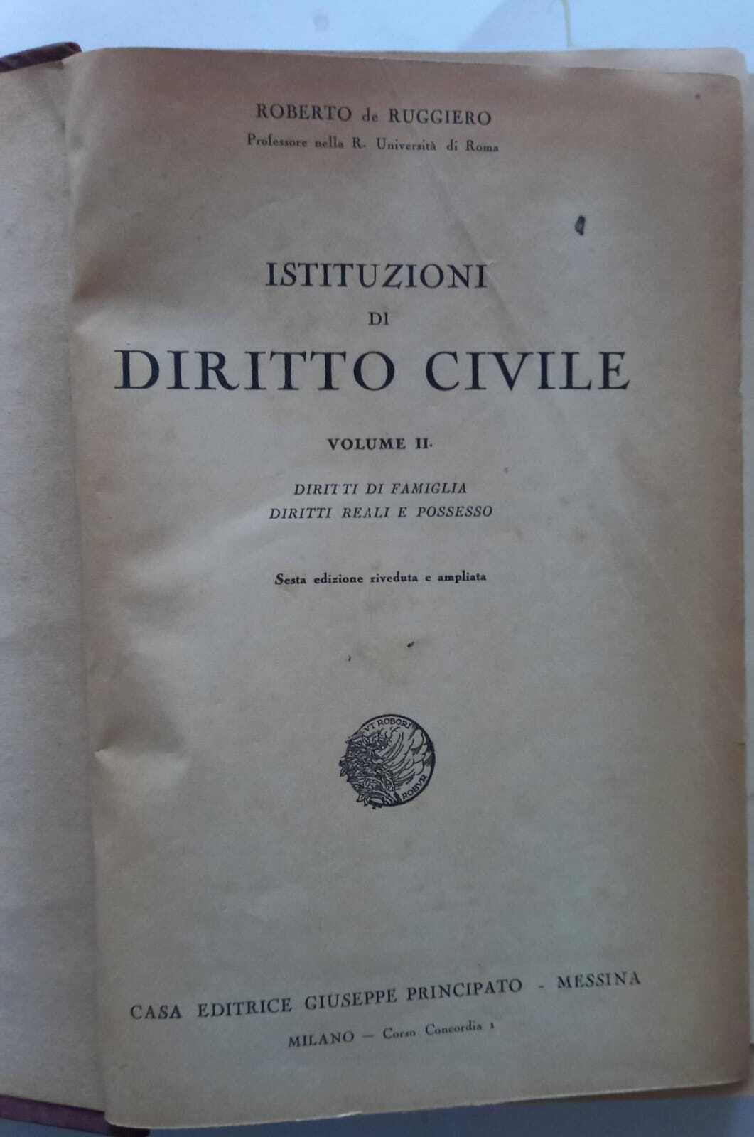 Istituzioni di Diritto Civile. Vol. II