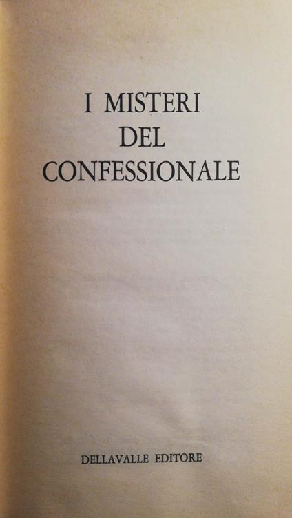I misteri del confessionale - Anonimo - copertina