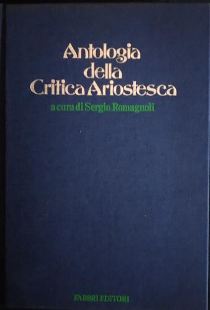 Antologia della Critica Ariostesca - Sergio Romagnoli - copertina