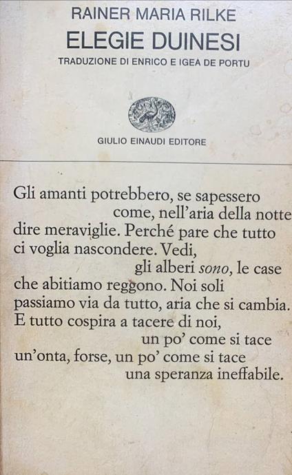 Elegie duinesi - Rainer Maria Rilke - copertina