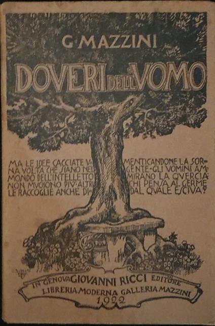 Doveri dell'uomo - Giuseppe Mazzini - copertina