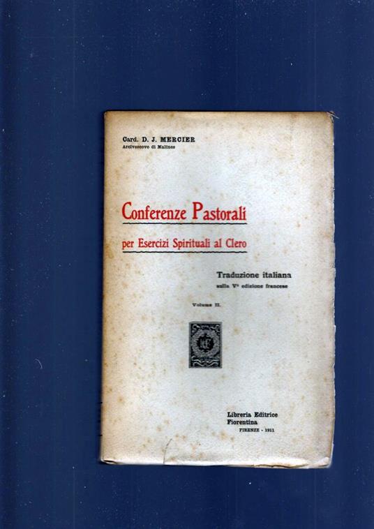 CONFERENZE PASTORALI PER ESERCIZI SPIRITUALI AL CLERO, vol. II - copertina