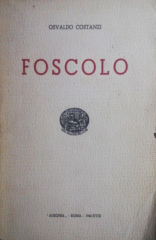 Foscolo - copertina