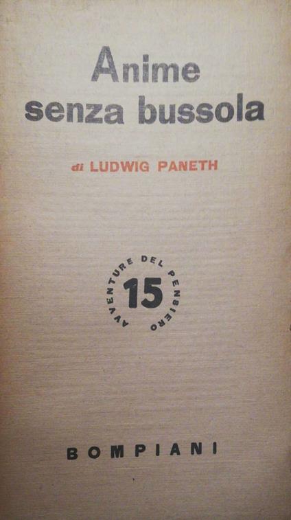 Anime senza bussola - Ludwig Paneth - copertina