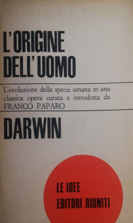 L' origine dell'uomo - Charles Darwin - copertina
