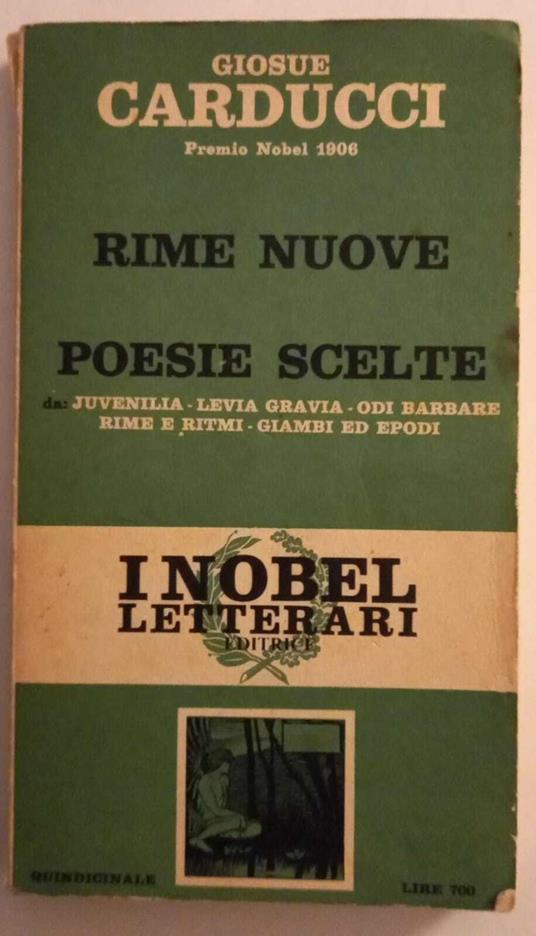 Rime nuove Poesie scelte - Giosuè Carducci - copertina