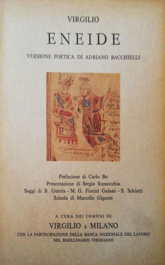 Eneide, versione poetica di Adriano Bacchielli - Virgilio - copertina