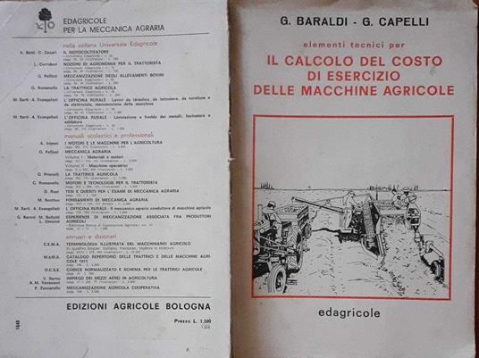 Elementi tecnici per il calcolo del costo di esercizio delle macchine agricole - copertina