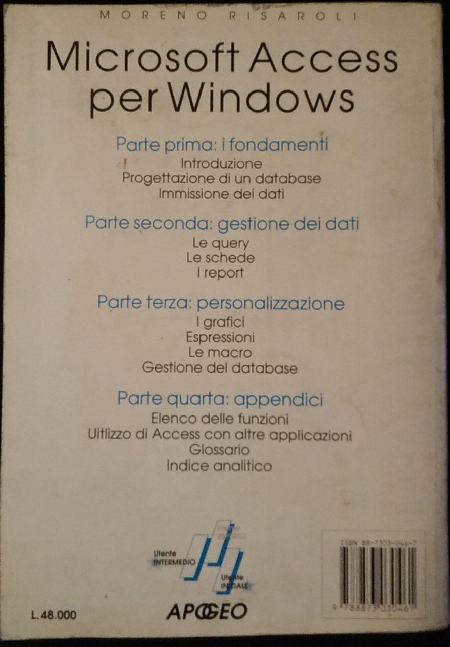 Microsoft Access per Windows