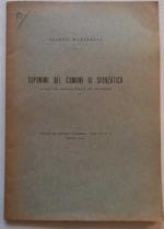 Toponimi del comune di Sforzatica (Estratto)