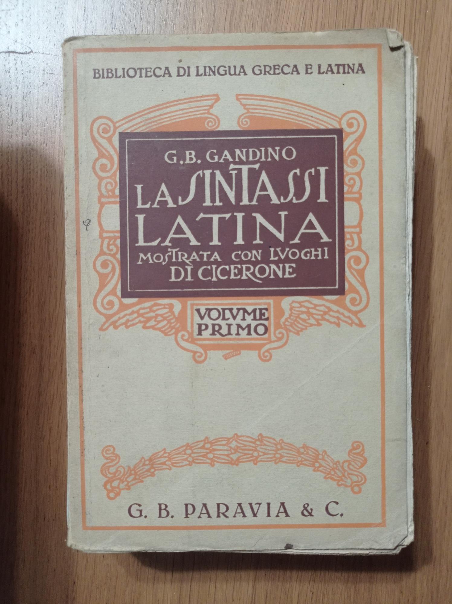 La sintassi latina mostrata con luoghi di Cicerone