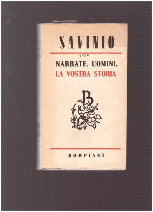 Narrate, Uomini, La Vostra Storia - Savinio - copertina