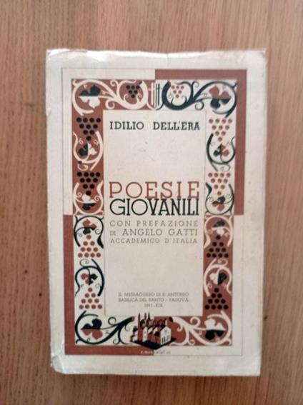 Poesie giovanili - Idilio Dell'Era - copertina