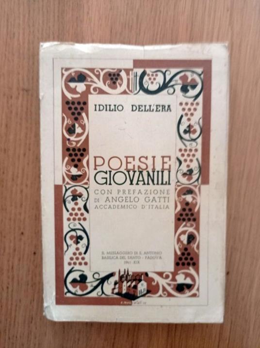 Poesie giovanili - Idilio Dell'Era - copertina