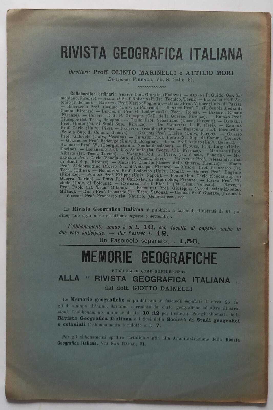Sulla corrente litorale del golfo di Genova. (Estratto)