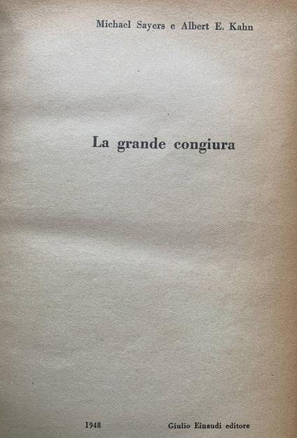 La grande congiura - Michael Samers - copertina