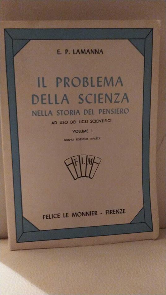 Il problema della scienza nella storia del pensiero - Paolo E. Lamanna - copertina