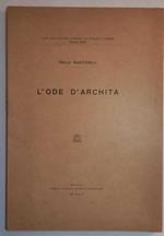 L' ode d'Archita. (Estratto)